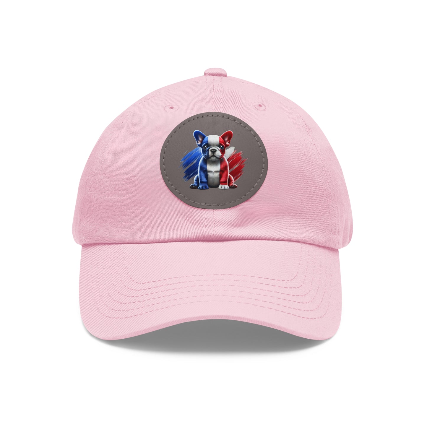 Dad Hat with Leather Patch (Round)