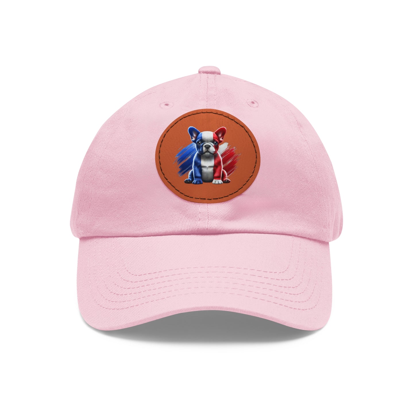 Dad Hat with Leather Patch (Round)