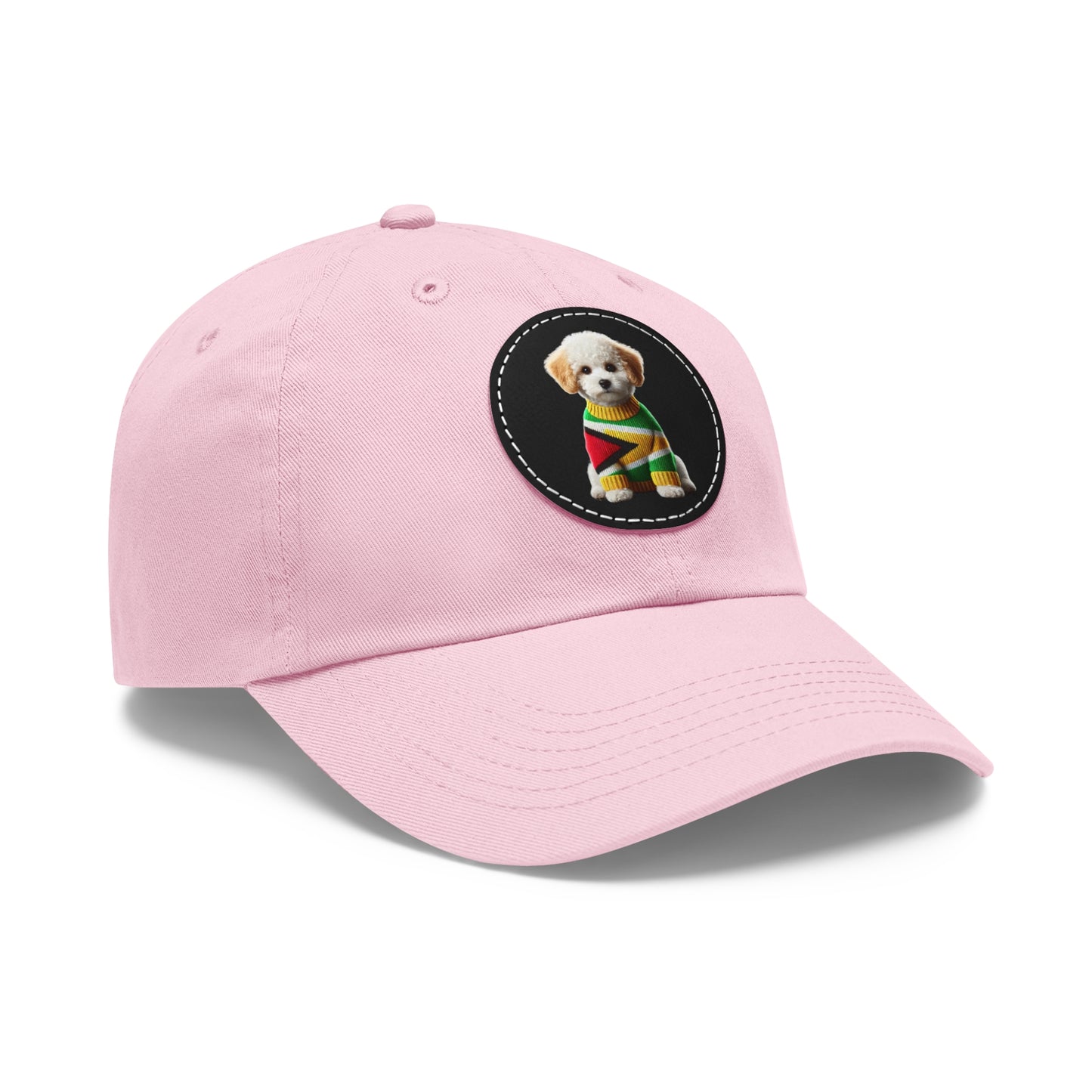 Dad Hat with Leather Patch (Round)