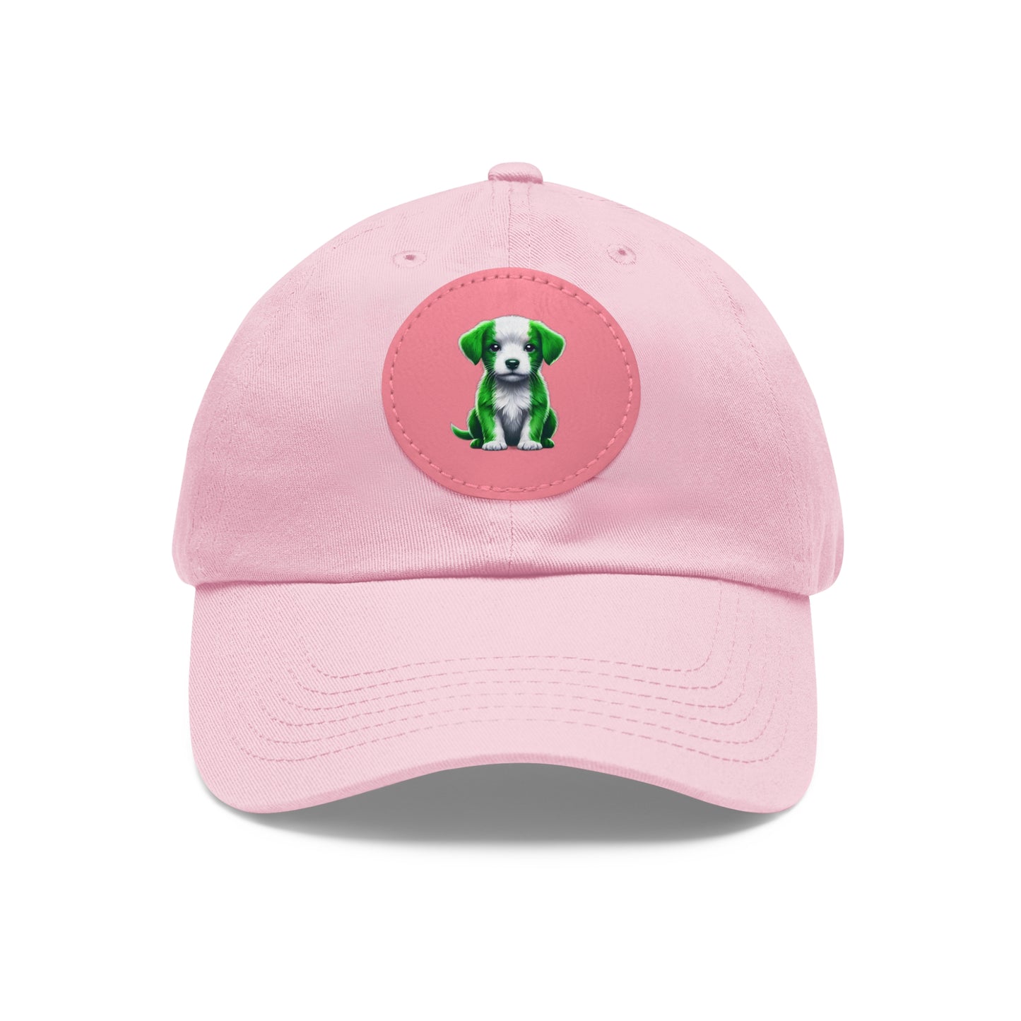 Dad Hat with Leather Patch (Round)